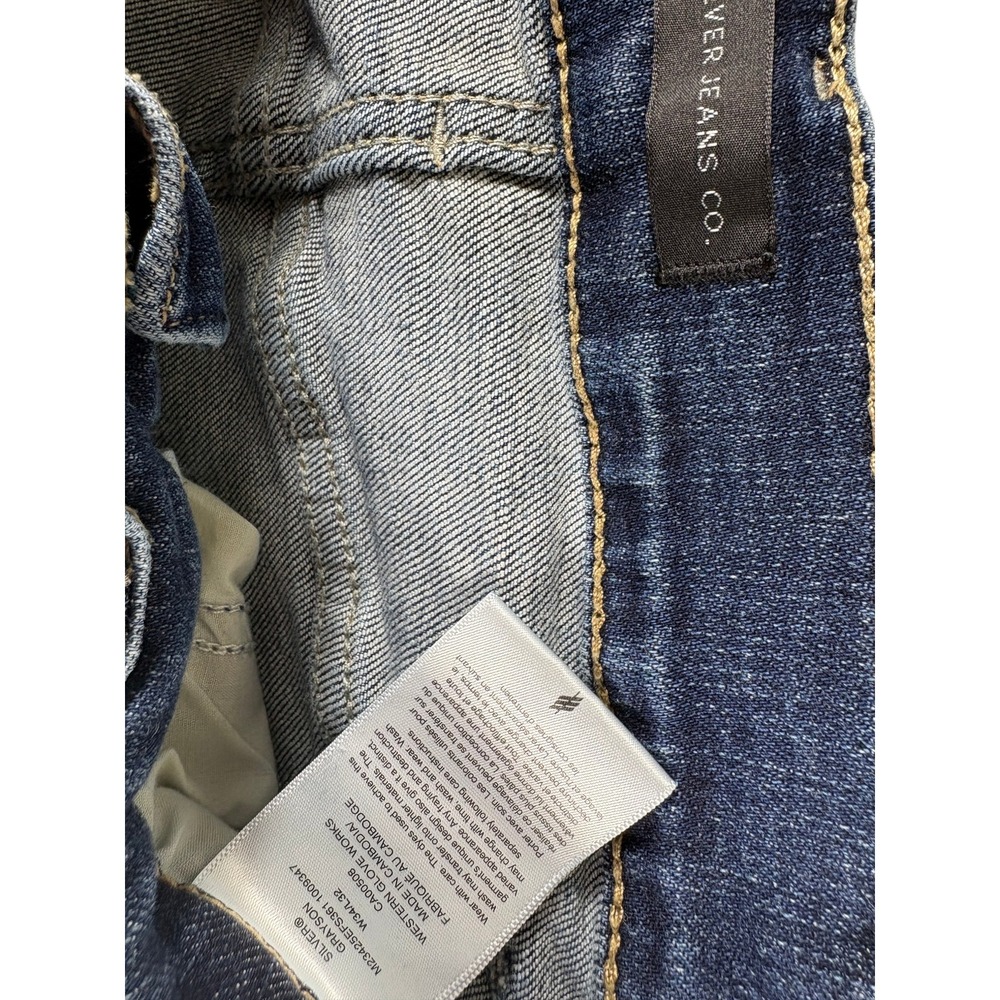 Silver Jeans Co Grayson Jeans Mens 34x32 Blue Denim Rugged Workwear Straight Leg - Picture 3 of 6